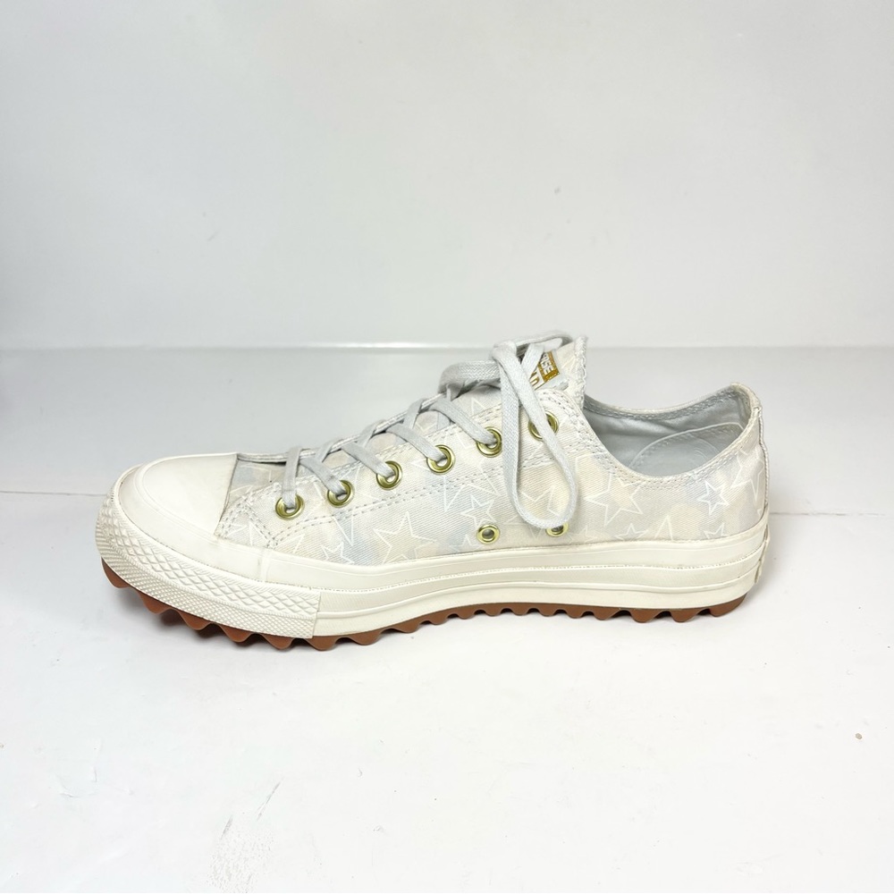 Converse CTAS Lift Ripple Ox Womens Sneaker Pure Platinum Egret Gum Size 9. - Picture 4 of 12